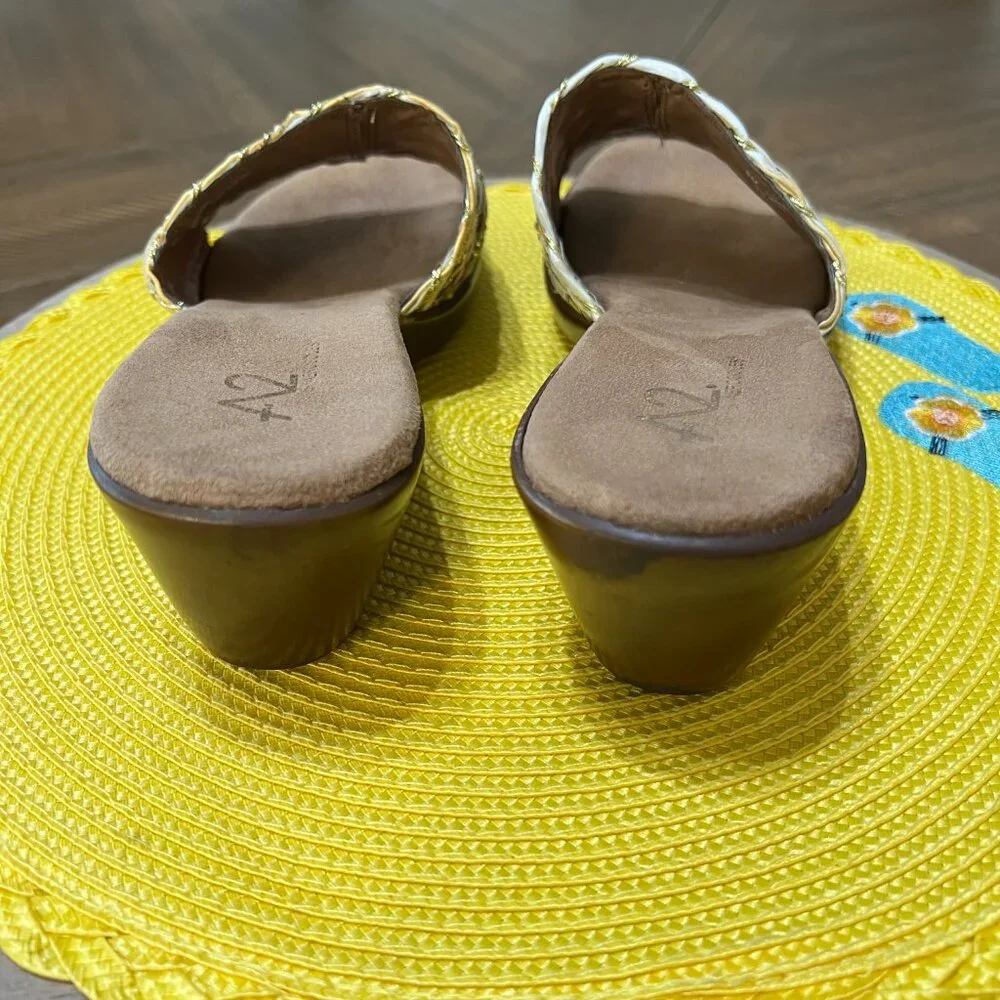 A2 by Aerosoles Women's Say Yes Multicolored Plush Wedge Sandal Size 8